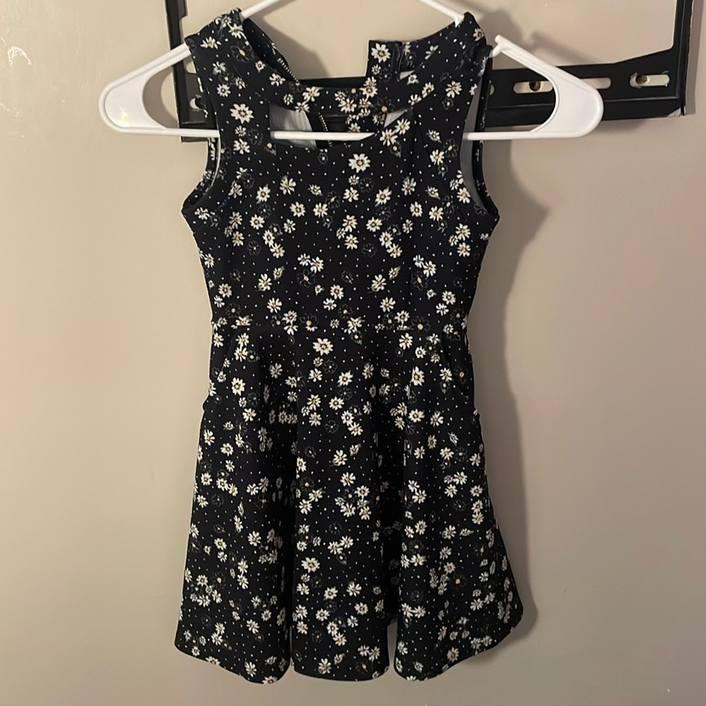 Justice black flower dress.